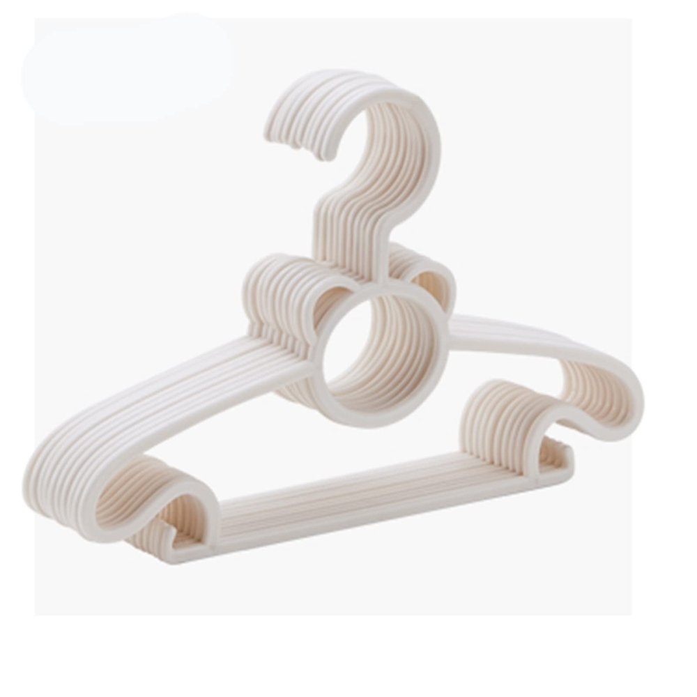 20 Pack Plastic Baby Hangers, Kids Closet Rack, Non-Slip Baby holrd with Hook, for Children, Infants, Nurseries and Young Children,Space Saving (Color : White)