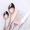 48 Piece Black Silverware Set for 12 Palace Flatware Sets With Hollow Relief Decoration Stainless Steel Kitchen Restaurant Hotel Cutlery Utensils Knifes Forks and Spoons Set view 2