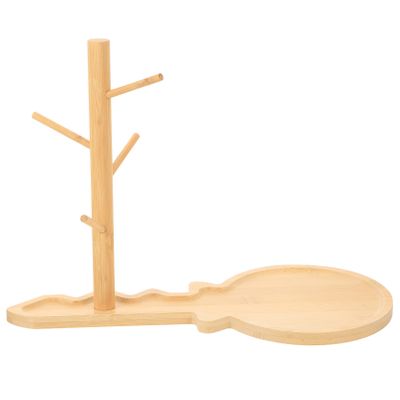 ARTIBETTER 1set Rustic Wood Key Holder and Jewelry Organizer Stand for Entryway Multi-functional Display for Necklaces and Bracelets Easy to Install Space-saving Design for Home Decor