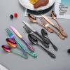 24 Piece Rainbow Silverware Set for 6 Palace Flatware Sets With Relief Decoration Stainless Steel Kitchen Restaurant Wedding Cutlery Utensils Knifes Forks and Spoons Set view 2