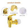 Spigot for Beverage Dispenser, 2 Pack Gold Spout for Drink Dispenser, Push Style Faucet for Beverage Dispenser Spigot Replacement Glass Water Dispenser Spout view 2