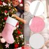 DegGod Pink or White Personalized Christmas Stockings, 6 Pack Plush Faux Fur Embroidery Custom Xmas Stocking with Names Hanging Ornament for Fireplace Xmas Tree Holiday Party Decoration view 2