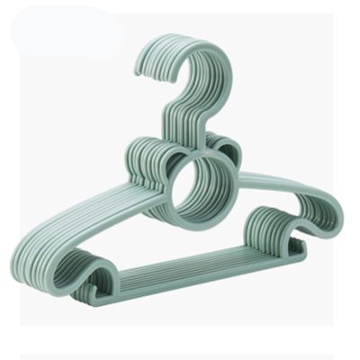 20 Pack Plastic Baby Hangers, Kids Closet Rack, Non-Slip Baby holrd with Hook, for Children, Infants, Nurseries and Young Children,Space Saving (Color : Green)
