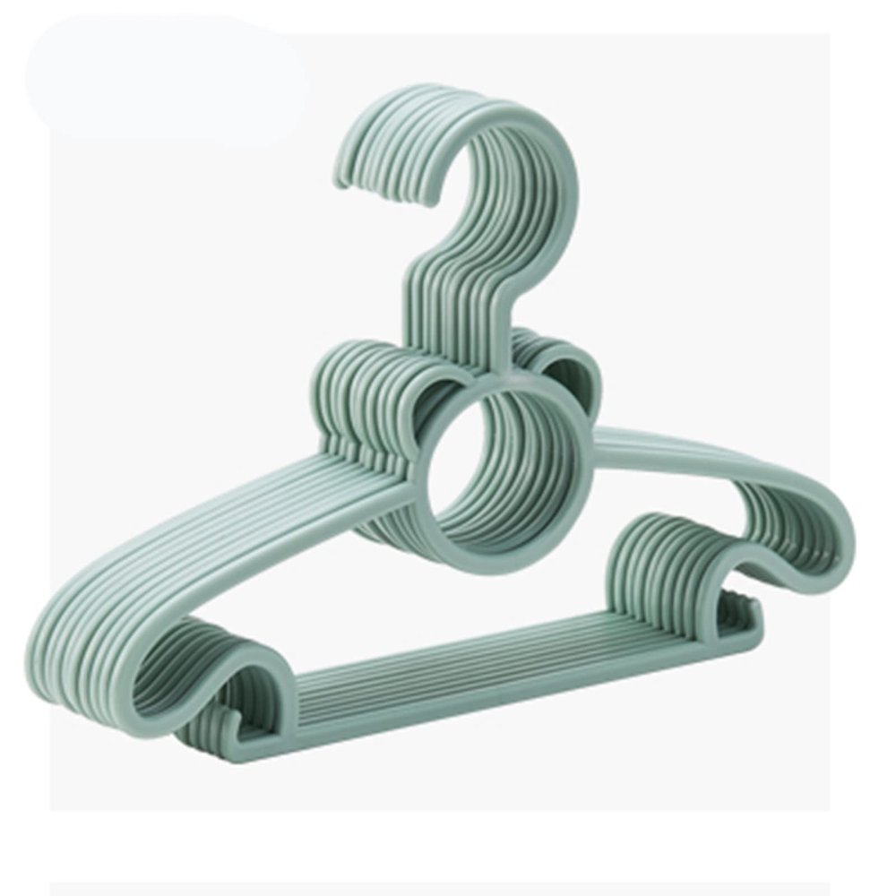20 Pack Plastic Baby Hangers, Kids Closet Rack, Non-Slip Baby holrd with Hook, for Children, Infants, Nurseries and Young Children,Space Saving (Color : Green)
