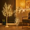 LITBLOOM White Tree with Lights Plug in 4FT 150 Fairy Lights, Lighted Coral Twig Trees for Indoor Outdoor Home Room Christmas Decoration view 2