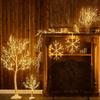 LITBLOOM White Tree with Lights Plug in 4FT 150 Fairy Lights, Lighted Coral Twig Trees for Indoor Outdoor Home Room Christmas Decoration view 3