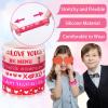 JUNEBRUSHS 42pcs Valentine's Day Party Favors Silicone Bracelets Pink Red Love Heart Rubber Wristbands Accessories for Adults Valentine's Day Party Decorations Gift (6 Designs) view 4