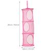 STOBAZA Mesh Hanging Storage Basket 3 Tier Toy Organizer Foldable Storage Bag for Boys and Girls Home Travel view 2