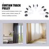 Housoutil 100pcs Curtain Track Roller Sliding Wheel for Straight Curved Tracks Smooth for Shower and Household Curtains view 4