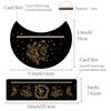 GORGECRAFT 2 Pieces Wooden Tarot Card Stand Black Tarot Card Holder 5" Moon Shape and 10" Rectangle Wood Tarot Cards Altar Stand Display Holder Witch Divination Ceremonial Tools, Moon with Flowers view 2