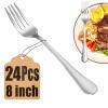 24 Piece Dinner Forks Set, Food-Grade Stainless Steel Silverware Forks, Cutlery Fork, Metal Fork for Home, Kitchen or Restaurant, Mirror Polished, Dishwasher Safe - 8 Inch view 1