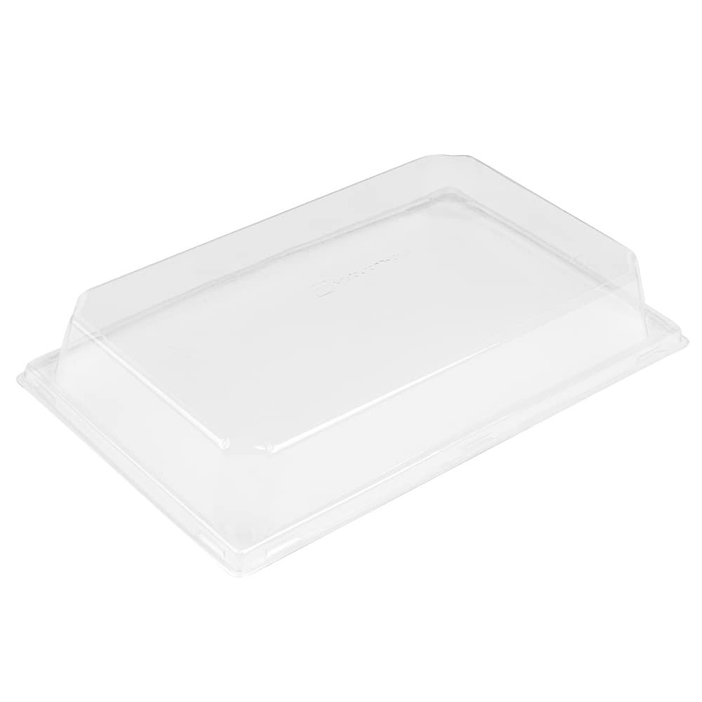 Restaurantware LIDS ONLY: Matsuri Vision Lids For Medium Sushi Trays 100 Dome Lids For Sushi Boxes - Containers Sold Separately Disposable Clear Plastic Lids For Sushi Containers For Take Outs