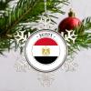 Snowflake Ornament Egypt Flag Christmas Tree Ornaments Country City Souvenir Personalized Christmas Ornaments 2022 Funny Metal Souvenir Xmas Tree Hang Pendant Winter Exchange Gift 3 Inch view 2