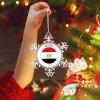 Snowflake Ornament Egypt Flag Christmas Tree Ornaments Country City Souvenir Personalized Christmas Ornaments 2022 Funny Metal Souvenir Xmas Tree Hang Pendant Winter Exchange Gift 3 Inch view 3