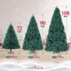 CAPHAUS 7.5 Feet Premium Pre-Hinged North Valley Spruce Full Artificial Green Christmas Tree, 1,346 Branch Tips and Metal Stand, Fake Xmas Tree for Indoor Home, Office, Party, Holiday Decoration view 3