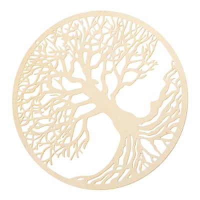 DECHOUS Rural Style Pendant Wooden Hanging Decor Tree Design Wall Art for Living Room Garden Unique Craft Wall Decor Simple Installation for Charming Atmosphere