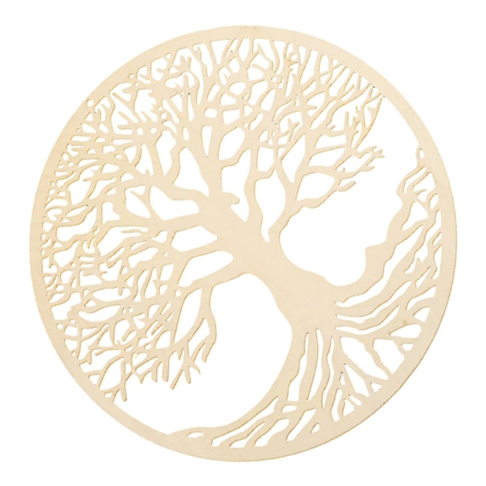 DECHOUS Rural Style Pendant Wooden Hanging Decor Tree Design Wall Art for Living Room Garden Unique Craft Wall Decor Simple Installation for Charming Atmosphere
