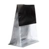 Restaurantware-Bag Tek 8.6 x 4.5 x 10.6 Inch Tin Tie Bags With Windows, 100 Resealable Bakery Bags With Windows - Flat Bottom, For Cookies or Coffee Beans, Black Cotton Paper Tin Tie Bags view 2