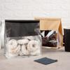 Restaurantware-Bag Tek 8.6 x 4.5 x 10.6 Inch Tin Tie Bags With Windows, 100 Resealable Bakery Bags With Windows - Flat Bottom, For Cookies or Coffee Beans, Black Cotton Paper Tin Tie Bags view 3