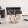Restaurantware-Bag Tek 8.6 x 4.5 x 10.6 Inch Tin Tie Bags With Windows, 100 Resealable Bakery Bags With Windows - Flat Bottom, For Cookies or Coffee Beans, Black Cotton Paper Tin Tie Bags view 4