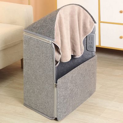 Portable Space Heater Panel, Under Table Heater with Heated feet and Coral Fleece Blanket. Tipping and overheating Protection (Color : Gray-1, Size : 100X51cm)