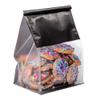 Restaurantware-Bag Tek 6.3 x 5.1 x 10.2 Inch Tin Tie Bags With Windows, 100 Resealable Bakery Bags With Windows - Flat Bottom, For Cookies or Coffee Beans, Black Cotton Paper Tin Tie Bags view 1