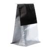 Restaurantware-Bag Tek 6.3 x 5.1 x 10.2 Inch Tin Tie Bags With Windows, 100 Resealable Bakery Bags With Windows - Flat Bottom, For Cookies or Coffee Beans, Black Cotton Paper Tin Tie Bags view 2