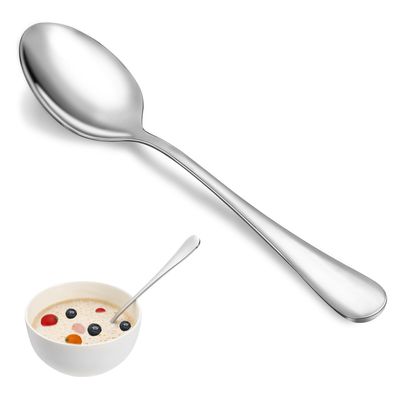 24 Pcs Dinner Spoon Set,Premium Food Grade Stainless Steel Spoons,Durable Metal Spoon,Tablespoon,Spoons Silverware Only,Mirror Finish & Dishwasher Safe,Use for Home,Kitchen and Restaurant - 7.3 inch