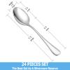 24 Pcs Dinner Spoon Set,Premium Food Grade Stainless Steel Spoons,Durable Metal Spoon,Tablespoon,Spoons Silverware Only,Mirror Finish & Dishwasher Safe,Use for Home,Kitchen and Restaurant - 7.3 inch view 2