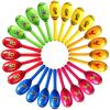 Yunsailing 24 Pcs Mini Wooden Fiesta Maracas 6 Designs Noisemaker for Mexican Fiesta, Mexican Party Supplies, Cinco De Mayo Party Favors, Carnivals, Musical Fun, Birthday Party, Taco Tuesday view 1