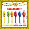 Yunsailing 24 Pcs Mini Wooden Fiesta Maracas 6 Designs Noisemaker for Mexican Fiesta, Mexican Party Supplies, Cinco De Mayo Party Favors, Carnivals, Musical Fun, Birthday Party, Taco Tuesday view 3