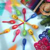 Yunsailing 24 Pcs Mini Wooden Fiesta Maracas 6 Designs Noisemaker for Mexican Fiesta, Mexican Party Supplies, Cinco De Mayo Party Favors, Carnivals, Musical Fun, Birthday Party, Taco Tuesday view 4