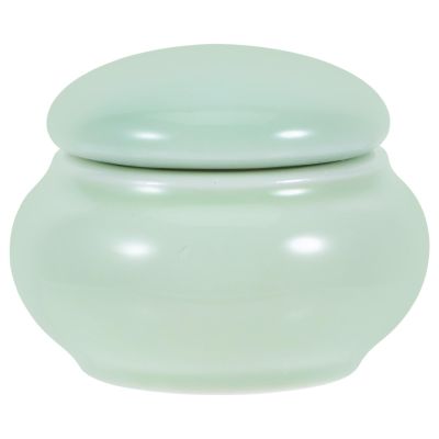 Luxshiny Mini Ceramic Cosmetic Jar with Lid Travel Makeup Sealed Bottle for Cream Rouge Lotion Tea Leaf Portable Refillable Container 1.81 X 1.81 X 1.37 in