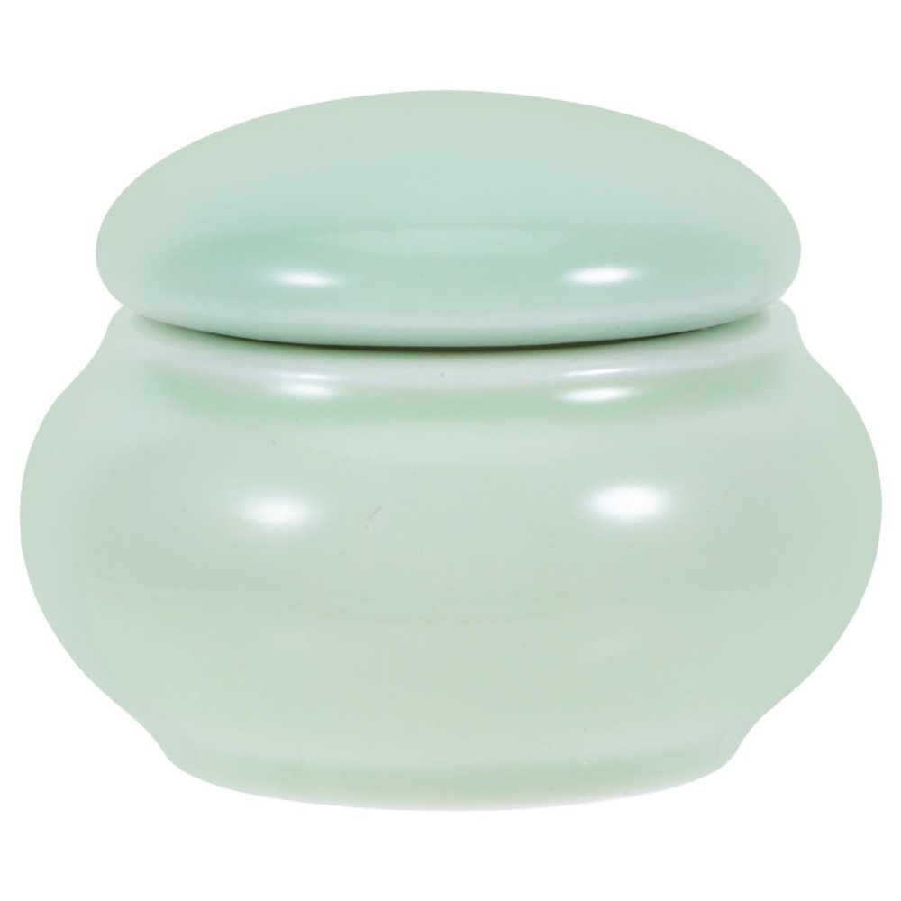 Luxshiny Mini Ceramic Cosmetic Jar with Lid Travel Makeup Sealed Bottle for Cream Rouge Lotion Tea Leaf Portable Refillable Container 1.81 X 1.81 X 1.37 in
