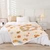 Castle Fairy Retro 70s 60s Hippie Plush Blanket,Groovy Flowers Butterfly Honeybee Bed Blanket Home Decor Gift,Floral Peace Symbol Modern Style Fuzzy Blanket Office Chair, X Size (40 x 50 Inch) view 2