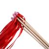 100PCS Ribbon Stick Wands Wedding Streamers with Silk Fairy Stick Wand for Wedding Party Baby Shower Send Off Party Activities Holiday Celebration Favors (Red-100PCS) view 2