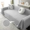 MYSKY HOME Couch Cover Sofa Covers Sectional Couch Covers for 3 Cushion Couch Sofa Cover for Living Room L Shaped Sofa Slipcovers for Dogs (X-Large, 71" x 118", Light Grey) view 3
