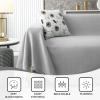 MYSKY HOME Couch Cover Sofa Covers Sectional Couch Covers for 3 Cushion Couch Sofa Cover for Living Room L Shaped Sofa Slipcovers for Dogs (X-Large, 71" x 118", Light Grey) view 4
