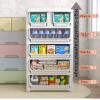 Blue Plastic Storage Cabinet with 6 Drawers and Lock, Wheels, and Large Capacity - Ideal for Small Spaces, Easy to Assemble and Clean - Perfect for Bedroom, Nursery, and Playroom Organization view 2