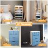 Blue Plastic Storage Cabinet with 6 Drawers and Lock, Wheels, and Large Capacity - Ideal for Small Spaces, Easy to Assemble and Clean - Perfect for Bedroom, Nursery, and Playroom Organization view 4