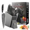 NANFANG BROTHERS Knife Sets for Kitchen with Block, Damascus Kitchen Knife Set with Block, ABS Ergonomic Handle for Chef Knife Set and Kitchen Shear view 1