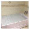 Bathtub Trays PVC Bathtub Cover Bathtub Tray Bathtub Insulation Board, Folding Dustproof and Waterproof Shutter Type Bathtub Cover, Multifunctional Bathroom Shelf, White (Size : 75x150x0.65cm) view 1