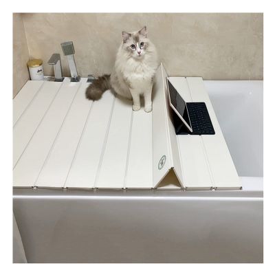 Bathtub Trays PVC Louvered Bathtub Cover Bathtub Tray, Multifunctional Bathtub Bath SPA Insulation Board, Dustproof and Waterproof, Suitable for Most Bathtubs (Size : 75x160x0.65cm)