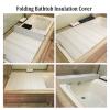 Bathtub Trays PVC Louvered Bathtub Cover Bathtub Tray, Multifunctional Bathtub Bath SPA Insulation Board, Dustproof and Waterproof, Suitable for Most Bathtubs (Size : 75x160x0.65cm) view 2
