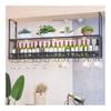 BAZIGA Solid Wood bar Wine Rack, Decorative Upside Down Wine Glass Rack, Hanging Wine Cabinet Shelf, Goblet Storage Rack, Wrought Iron Wine Rack view 2