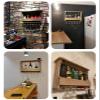 BAZIGA Wall Mounted Solid Wood Wine Storage Rack - Home Bottles Holder - Holds 5 Bottles Decorative - Bar, Dining Room, Kitchen view 4