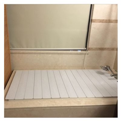 Bathtub Trays Folding Bathtub Cover, Dust-Proof Waterproof Bathtub Insulation Board, PVC Shutter Bathtub Cover, It is Used for Bathtubs with A Width of 66cm/70cm/75cm/80cm (Size : 66x116x0.65cm)