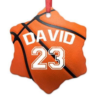 Basketball Christmas Ornaments 2022 Snack Ball Christmas Tree Ornaments Sport Personalized Christmas Ornaments Holiday Christmas Keepsake New Year Gifts for Basketball Lover, 3 Inch