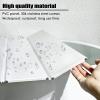 Bathtub Trays Folding PVC Bathtub Cover Bathtub Tray, Multifunctional Home Bathroom Shelf, Dustproof and Waterproof Bathtub Bath Insulation Board, White (Size : 80x96x0.65cm) view 3