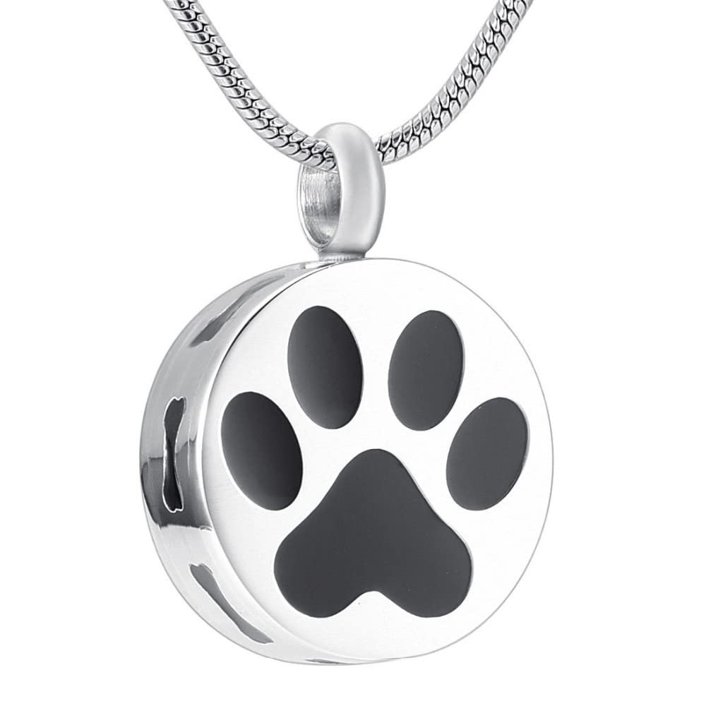 SHEIL Foreverlove Memorial Jewelry Memorial Pet Ashes Keepsake Dog Cat Cremation Jewelry Urn Pendant Locket Crystal Neckalce,2